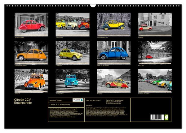 Produktbild: Citro&euml;n 2CV - Entenparade (Wandkalender 2026 DIN A2 quer), CALVENDO Monatskalender