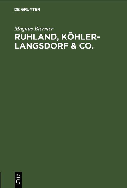 Produktbild: Ruhland, K&ouml;hler-Langsdorf & Co.