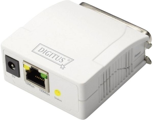 Digitus DN-13001-1 Netzwerk Printserver LAN (10/100MBit/s), Parallel (IEEE 1284)