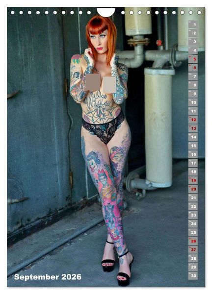 Produktbild: Beauty Tattoo Girls (Wandkalender 2026 DIN A4 hoch), CALVENDO Monatskalender