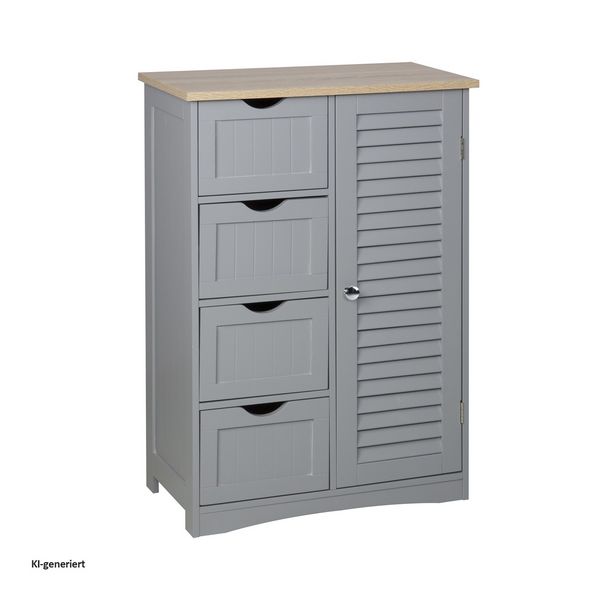 Produktbild: HTI-Living Badezimmerschrank Sarah Landhausstil mit T&uuml;r und Schubk&auml;sten