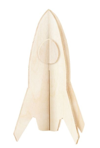 Produktbild: PEBARO 851/8 - Holzbausatz Rakete, 10 Teile, Holzkonstruktion zum Zusammenstecken