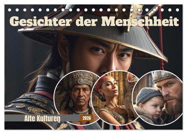 Produktbild: Gesichter der Menschheit (Tischkalender 2026 DIN A5 quer), CALVENDO Monatskalender