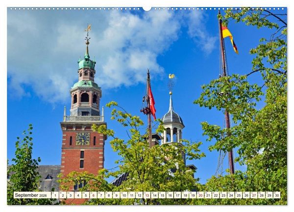 Produktbild: Charmante Stadt - LEER (hochwertiger Premium Wandkalender 2026 DIN A2 quer), Kunstdruck in Hochglanz