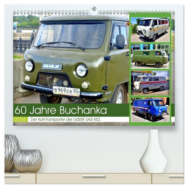 Produktbild: 60 Jahre Buchanka - Der Kult-Transporter der UdSSR UAZ-452 (hochwertiger Premium Wandkalender 2026 DIN A2 quer), Kunstdruck in Hochglanz