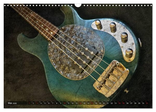Produktbild: GITARREN Vintage Art (Wandkalender 2026 DIN A3 quer), CALVENDO Monatskalender