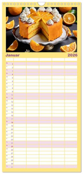 Produktbild: Familienplaner 2026 - Tortentr&auml;ume - Traumtorten mit 5 Spalten (Wandkalender, 21 x 45 cm) CALVENDO