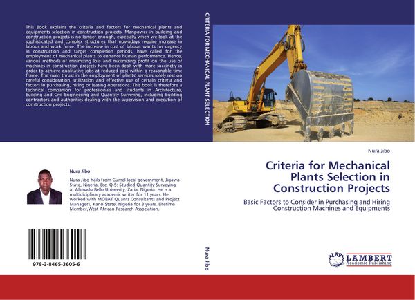 Produktbild: Criteria for Mechanical Plants Selection in Construction Projects