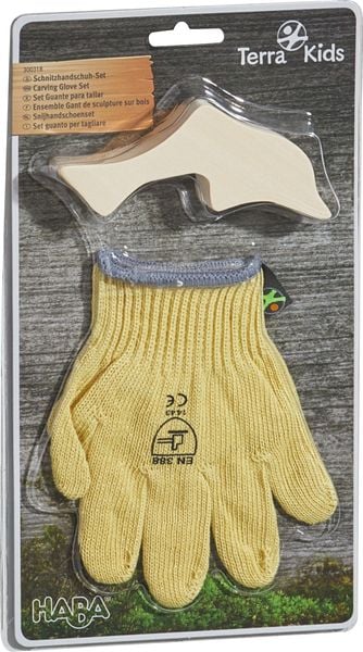 HABA - Terra Kids - Schnitzen & Feilen - Schnitzhandschuh-Set