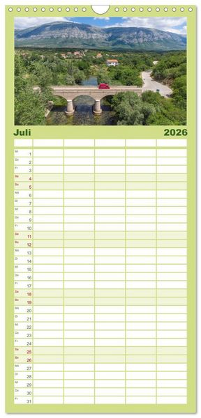 Produktbild: Familienplaner 2026 - Abenteuer Wohnmobil - Camping, Vanlife, Roadtrips mit 5 Spalten (Wandkalender, 21 x 45 cm) CALVENDO