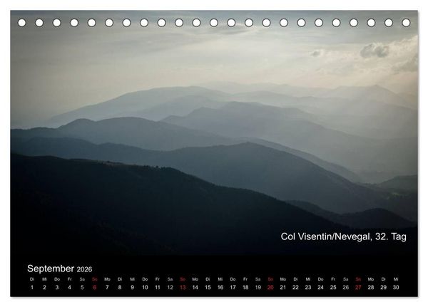 Produktbild: TransAlp - zu Fu&szlig; &uuml;ber die Alpen von M&uuml;nchen nach Venedig (Tischkalender 2026 DIN A5 quer), CALVENDO Monatskalender