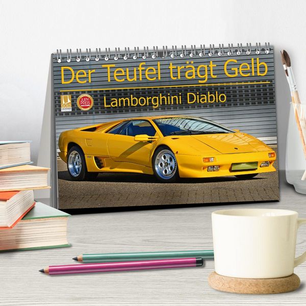 Produktbild: Der Teufel tr&auml;gt Gelb - Lamborghini Diablo (Tischkalender 2025 DIN A5 quer), CALVENDO Monatskalender