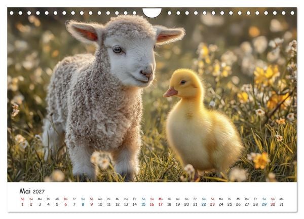 Produktbild: Wenn Tiere Freunde werden (Wandkalender 2027 DIN A4 quer), CALVENDO Monatskalender