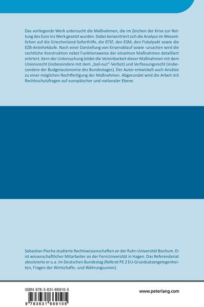 Produktbild: Die Rettungsma&szlig;nahmen zugunsten zahlungsunfaehiger EU-Mitgliedstaaten