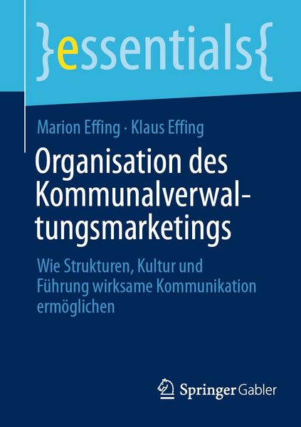 Produktbild: Organisation des Kommunalverwaltungsmarketings
