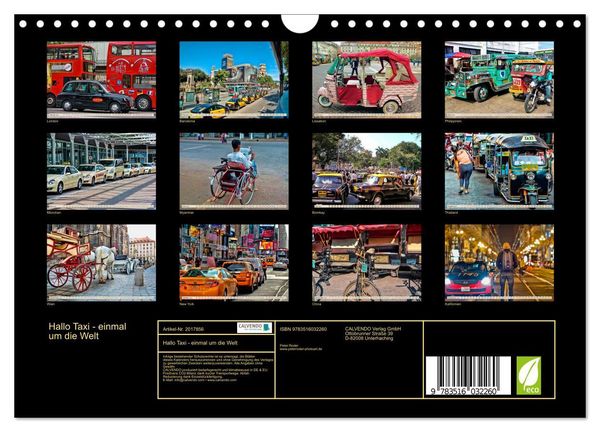 Produktbild: Hallo Taxi - einmal um die Welt (Wandkalender 2026 DIN A4 quer), CALVENDO Monatskalender