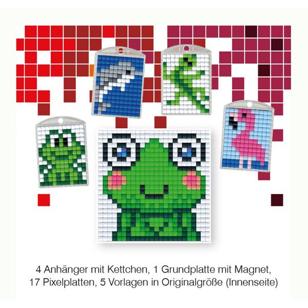 Produktbild: PRACHT Pixel Mix Bastelset Nr. 12 4 Medaillons im W&uuml;rfel