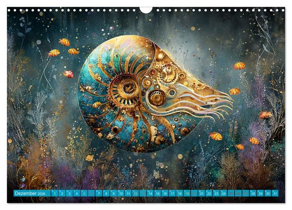 Produktbild: Aqua Mechanica &ndash; Steampunk unter dem Meer (Wandkalender 2026 DIN A3 quer), CALVENDO Monatskalender