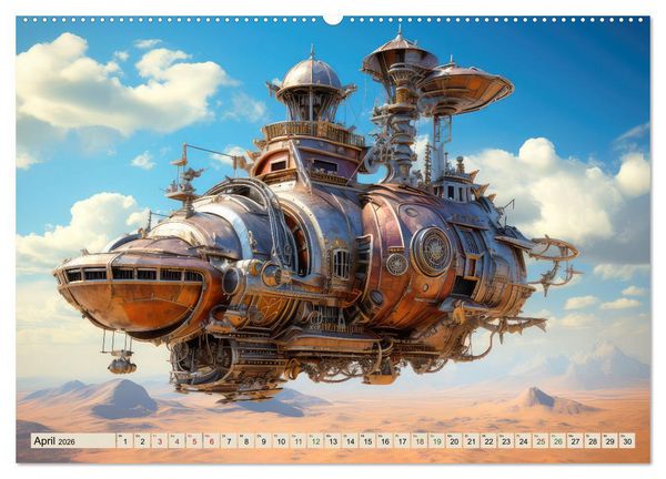 Produktbild: Luftschiff-Fantasie (Wandkalender 2026 DIN A2 quer), CALVENDO Monatskalender