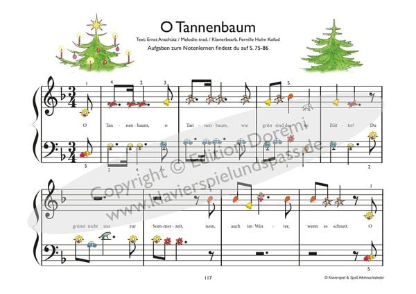Produktbild: Klavierspiel & Spa&szlig; - Weihnachtslieder zum Klavierspielen lernen