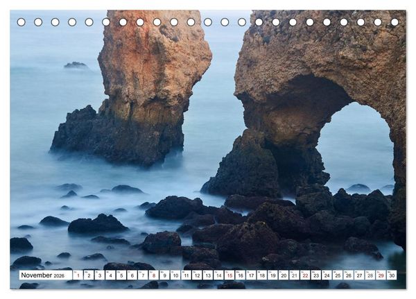 Produktbild: Algarve - Die sch&ouml;nste K&uuml;ste Europas (Tischkalender 2026 DIN A5 quer), CALVENDO Monatskalender