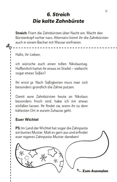 Produktbild: Die lustigsten Wichtelbriefe f&uuml;r Kinder | Zum Ausschneiden & sofort Verwenden | Interaktives Adventskalender-Buch mit Wichtelstreichen f&uuml;r die Wichtelt&uuml;r & Mitmach-Elementen | F&uuml;r Erstleser und Grundsch&uuml;ler ab der 1. Klasse