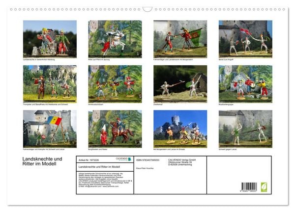 Produktbild: Landsknechte und Ritter im Modell (Wandkalender 2026 DIN A2 quer), CALVENDO Monatskalender