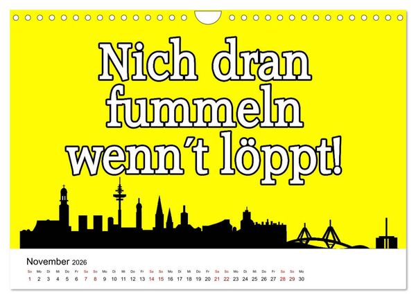 Produktbild: Hamburger Schnack (Wandkalender 2026 DIN A4 quer), CALVENDO Monatskalender