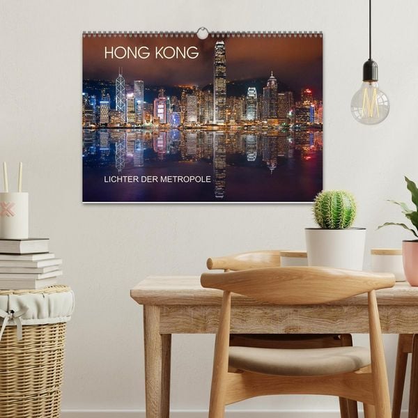 Produktbild: Hong Kong Citylights (Wandkalender 2026 DIN A3 quer), CALVENDO Monatskalender