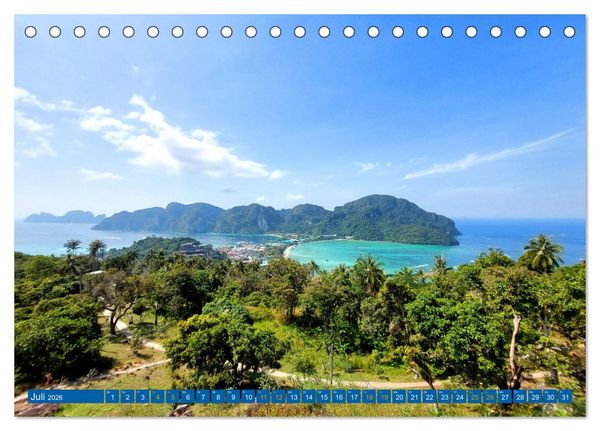 Produktbild: Phi Phi Island &ndash; Thailands traumhaftes Paradies (Tischkalender 2026 DIN A5 quer), CALVENDO Monatskalender
