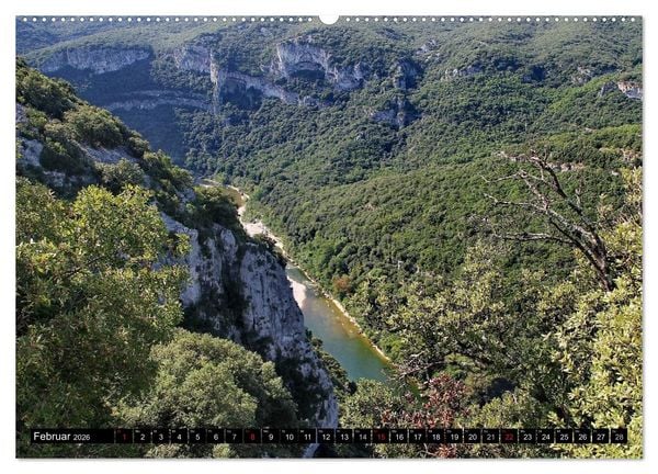 Produktbild: Ard&egrave;che, Grand Canyon Europas (hochwertiger Premium Wandkalender 2026 DIN A2 quer), Kunstdruck in Hochglanz