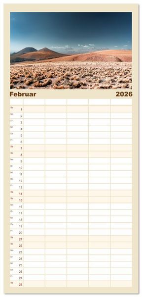 Produktbild: Familienplaner 2026 - Chile - Die stille Kraft der Atacama mit 5 Spalten (Wandkalender, 21 x 45 cm) CALVENDO