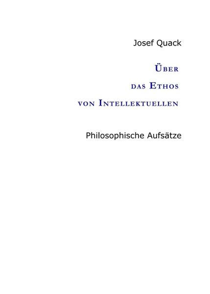 Produktbild: &Uuml;ber das Ethos von Intellektuellen