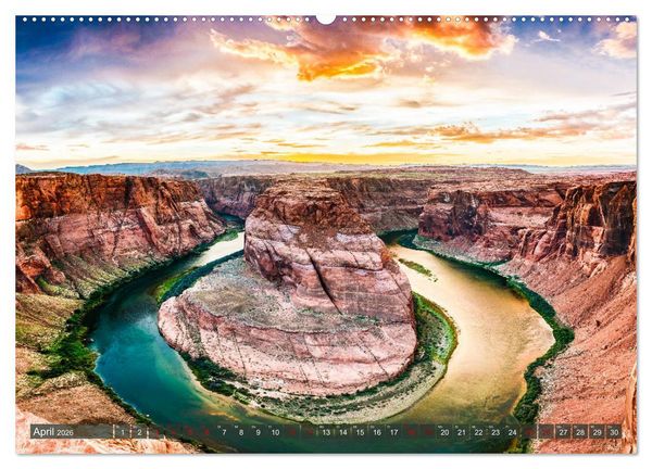 Produktbild: Atemberaubendes Amerika - Die sch&ouml;nsten Nationalparks im Westen der USA (Wandkalender 2026 DIN A2 quer), CALVENDO Monatskalender