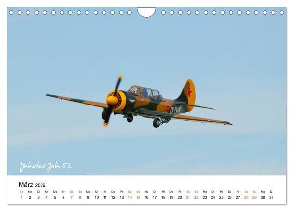 Produktbild: Die Faszination. Flugzeuge am Himmel (Wandkalender 2026 DIN A4 quer), CALVENDO Monatskalender
