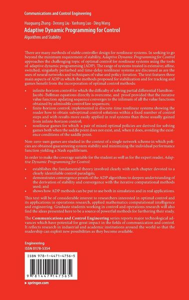 Produktbild: Adaptive Dynamic Programming for Control