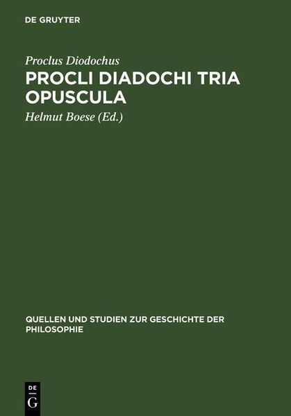Produktbild: Procli Diadochi Tria opuscula
