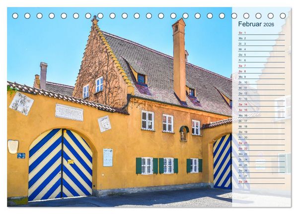 Produktbild: Romantisches Augsburg (Tischkalender 2026 DIN A5 quer), CALVENDO Monatskalender