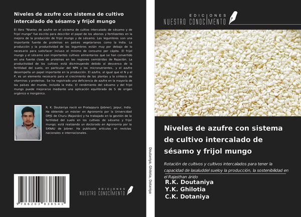 Produktbild: Niveles de azufre con sistema de cultivo intercalado de s&eacute;samo y frijol mungo