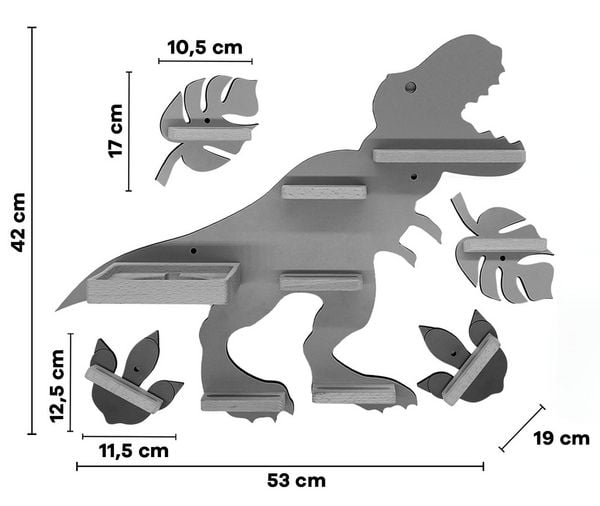 Produktbild: Wandregal  "Dinosaurier" f&uuml;r Toniebox
