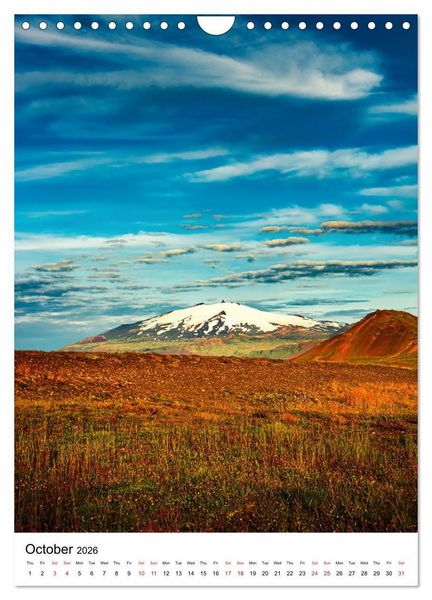 Produktbild: ICELAND, Most Scenic Earth Landscapes, Nature Wonders (Wall Calendar 2026 DIN A4 portrait), CALVENDO 12 Month Wall Calendar