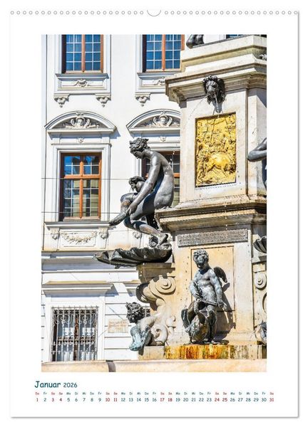 Produktbild: Augsburg - Gesichter einer Stadt (Wandkalender 2026 DIN A2 hoch), CALVENDO Monatskalender