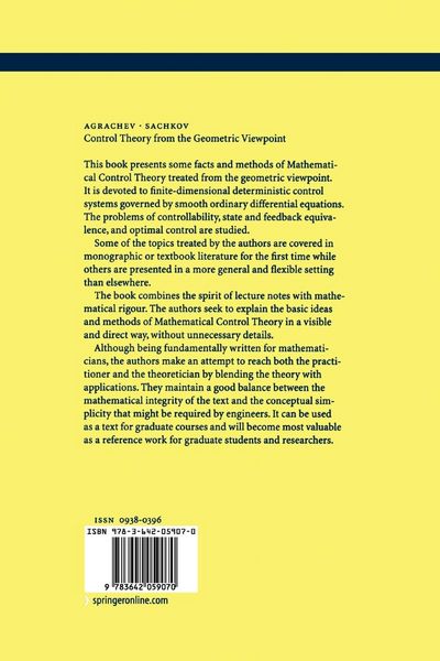 Produktbild: Control Theory from the Geometric Viewpoint