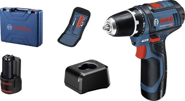 Bosch Professional GSR 12V-15 -Akku-Bohrmaschine 12V inkl. 2. Akku, inkl. Koffer