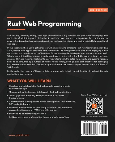 Produktbild: Rust Web Programming - Second Edition