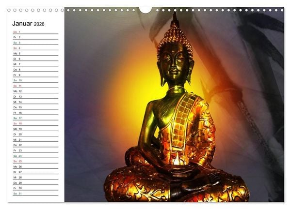 Produktbild: Buddha (Wandkalender 2026 DIN A3 quer), CALVENDO Monatskalender