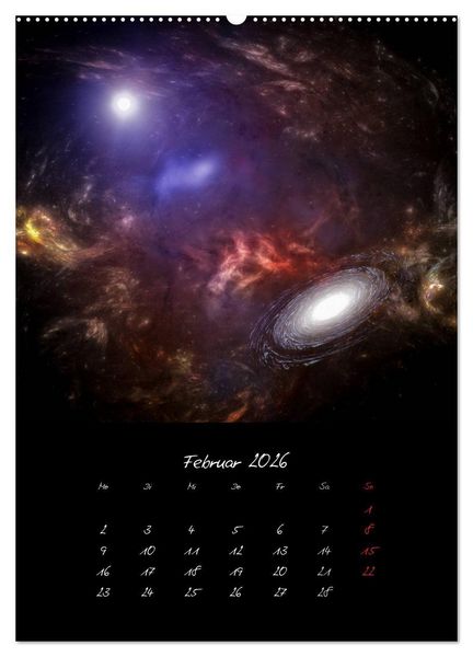 Produktbild: Die gro&szlig;e Reise in dem Universum (hochwertiger Premium Wandkalender 2026 DIN A2 hoch), Kunstdruck in Hochglanz