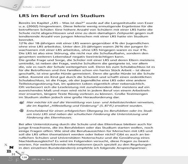 Produktbild: LRS in der Sek. &Iota;