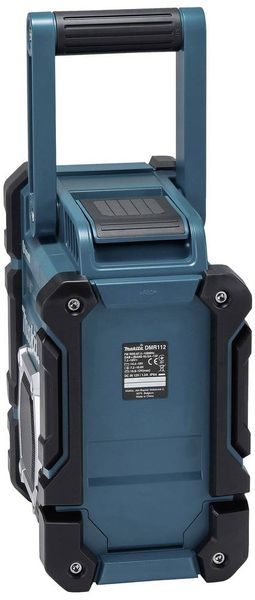 Produktbild: Makita DMR112 Baustellenradio DAB+, UKW AUX, Bluetooth&reg;, USB spritzwassergesch&uuml;tzt T&uuml;rkis, Schwarz