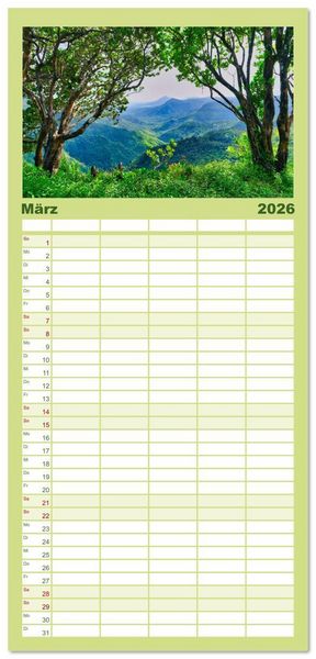 Produktbild: Familienplaner 2026 - Mauritius - Sch&ouml;nheit im Indischen Ozean mit 5 Spalten (Wandkalender, 21 x 45 cm) CALVENDO